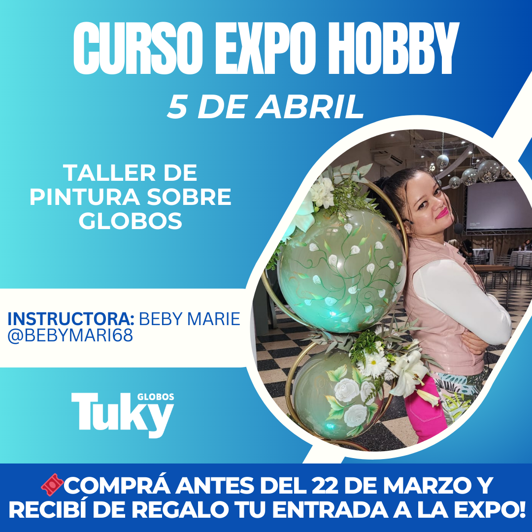 Expo Hobby La Rural 5 de Abril Taller Pintura sobre Globos