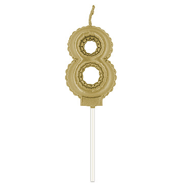 Vela Globo metalica Nº 8 Dorada - 1