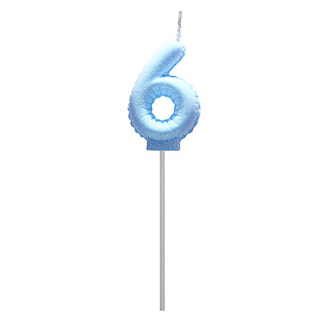 Vela Globo Gibre Pasteles Nº 6 Celeste - 1