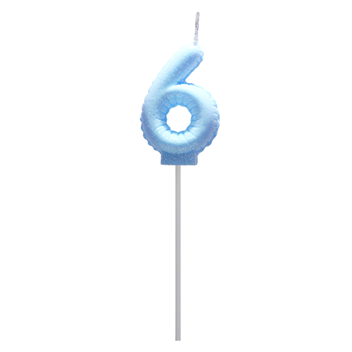 Vela Globo Gibre Pasteles Nº 6 Celeste