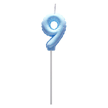 Vela Globo Gibre Pasteles Nº 9 Celeste - 1