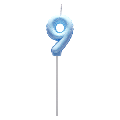 Vela Globo Gibre Pasteles Nº 9 Celeste