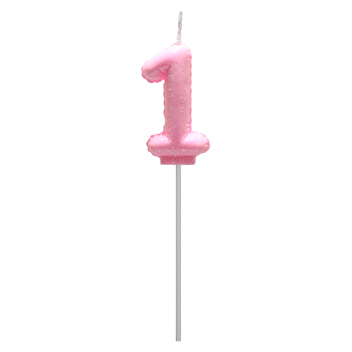 Vela Globo Gibre Pasteles Nº 1 Rosa