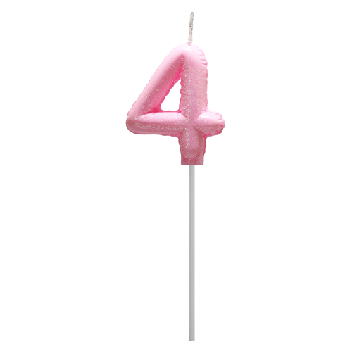 Vela Globo Gibre Pasteles Nº 4 Rosa