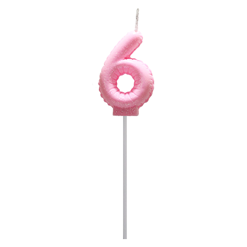 Vela Globo Gibre Pasteles Nº 6 Rosa