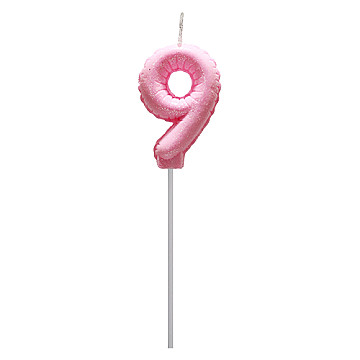 Vela Globo Gibre Pasteles Nº 9 Rosa - 1