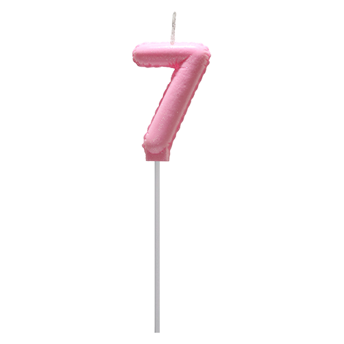 Vela Globo Gibre Pasteles Nº 7 Rosa