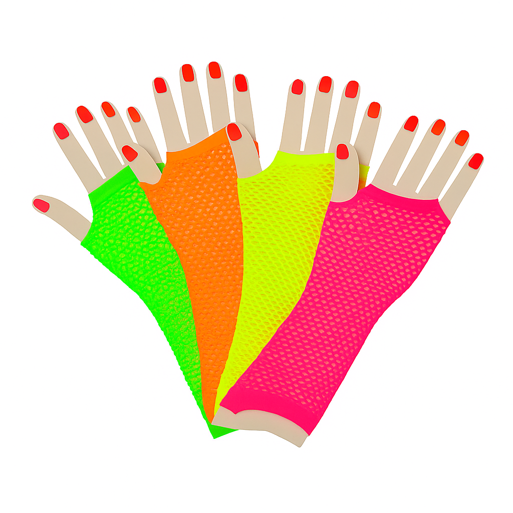 Guantes Fluo Largo de Red