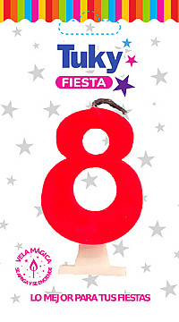 Vela Fluo Nº 8 - 1