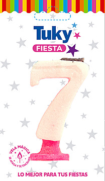 Vela Gibre Rosa Nº 7 - 1