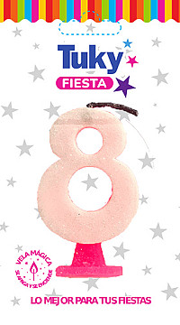 Vela Gibre Rosa Nº 8 - 1