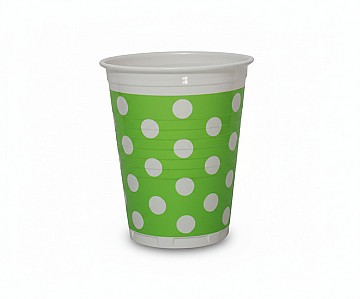 Vasos Verdes Con Lunares - 2