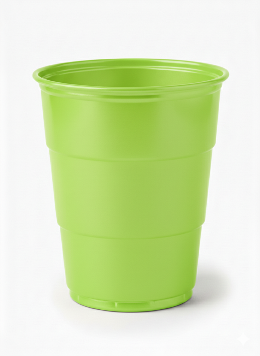 Vaso Reutilizable 210 cm3  Verde Neon (Bulto x 18 Pack)
