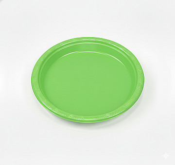 Plato Reutilizable 18 cm Verde Neon (Bulto x 18 Pack) - 1