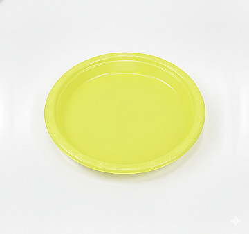 Plato 18 cm x 6 unid Amarillo Neon (Bulto x 18 Pack) - 1
