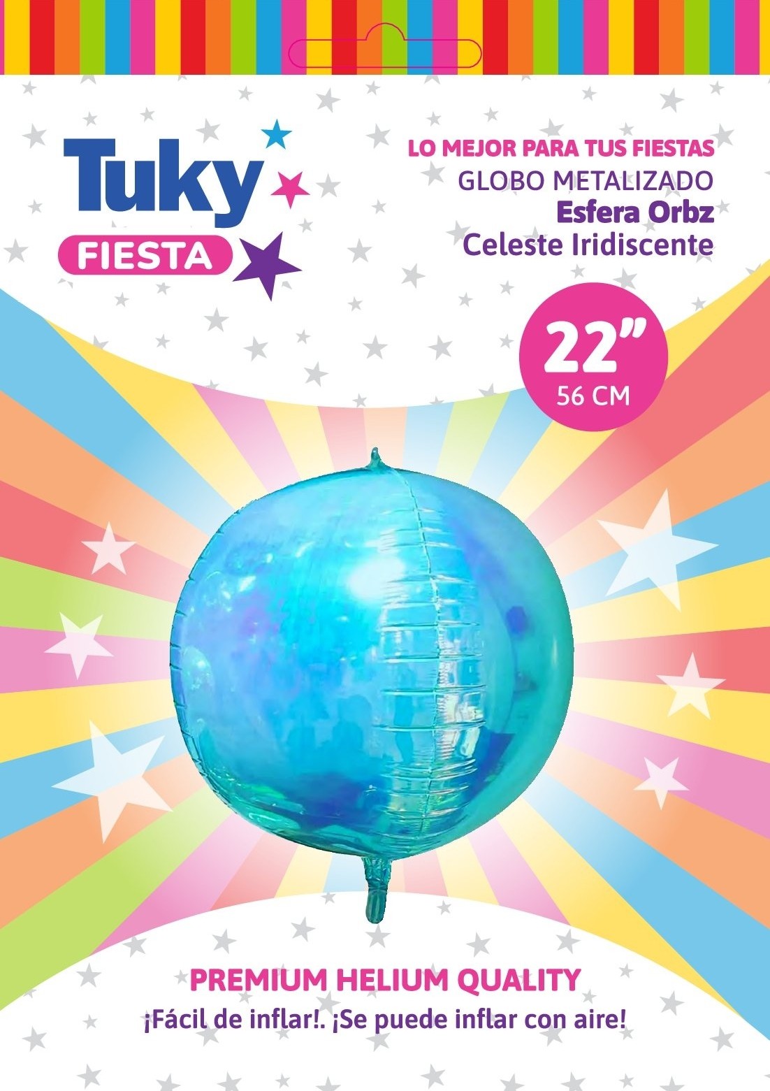 Esfera Iridiscente Celeste