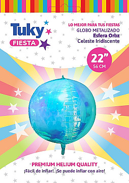 Esfera Iridiscente Celeste - 1