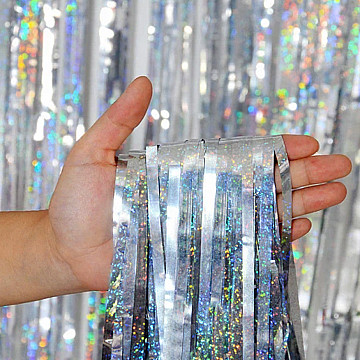 Cortina Holografica Plata - 1