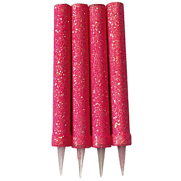 Vela Bengala Gibreada Rosa Fluo - 1