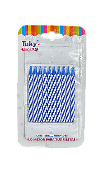 Vela Finita Torneada Celeste Tuky - 1