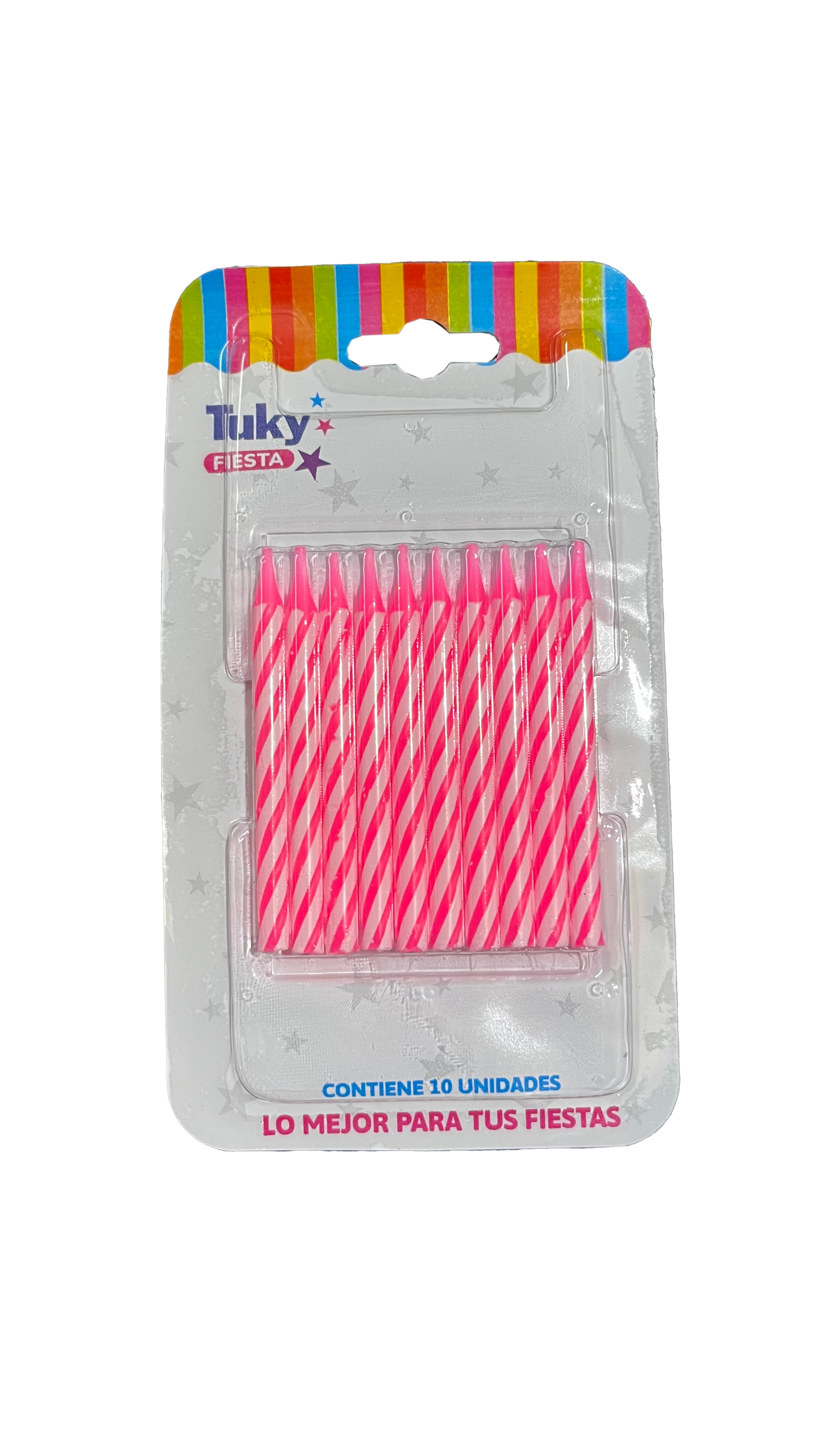 Vela Finita Torneada Rosa Tuky