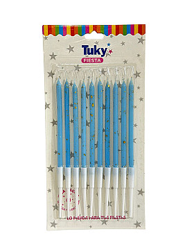 Vela Larga Finita Celeste (Bulto x 24 Blister) - 1