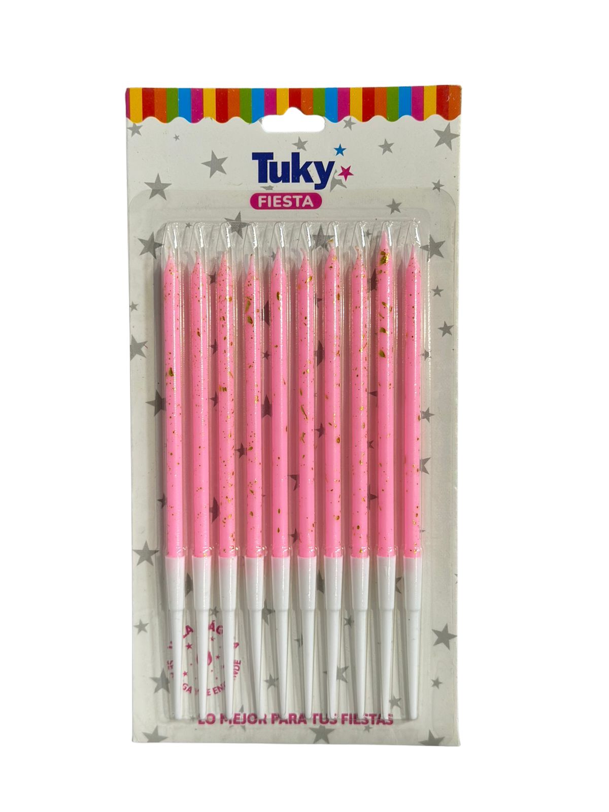 Vela Larga Finita Rosa (Bulto x 24 Blister)