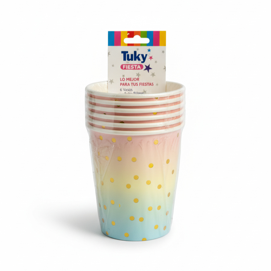 Vaso Polipapel Pastel (Bulto x 24 Pack)