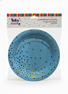 Platos 18 cm Polipapel Celeste - 1