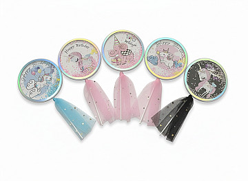 Topper para Torta "Feliz Cumpleaños" (Bulto x 24 Blister) - 1