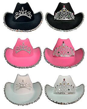 Sombrero Vaquero Con Corona y Lentejuelas - 1