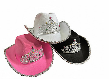 Sombrero Vaquero Con Corona y Lentejuelas - 3