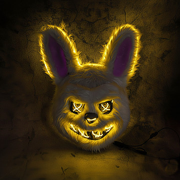 Mascara Conejo Maldito Con Luz Led - 4