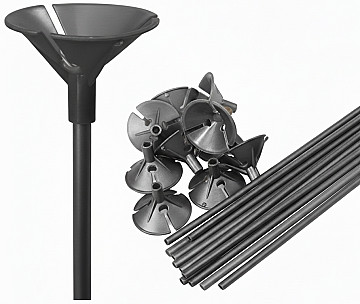 Palitos Porta Globos Plata (Bulto x 10 Pack) - 1