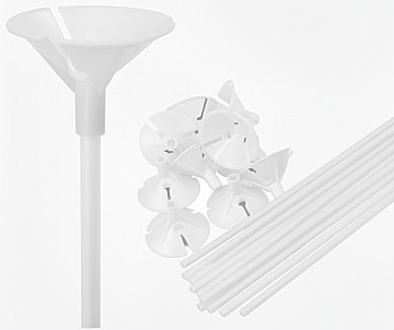 Palitos Porta Globos Blanco (Bulto x 10 Pack) - 1