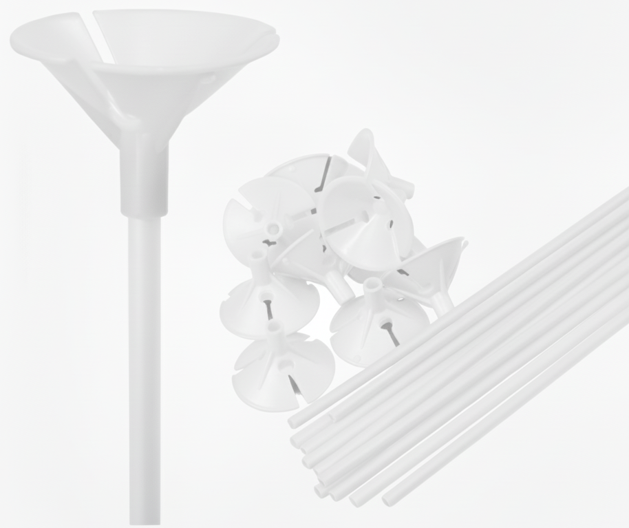 Palitos Porta Globos Blanco (Bulto x 10 Pack)