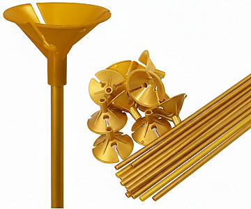 Palitos Porta Globos Oro (Bulto x 10 Pack) - 1