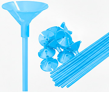 Palitos Porta Globos Celeste (Bulto x 10 Pack) - 1