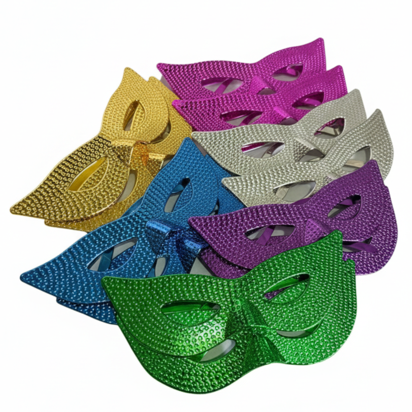 Antifaz Metalizado Plastico Colores