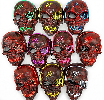 Mascara Calavera Con luz Led Neon - 2