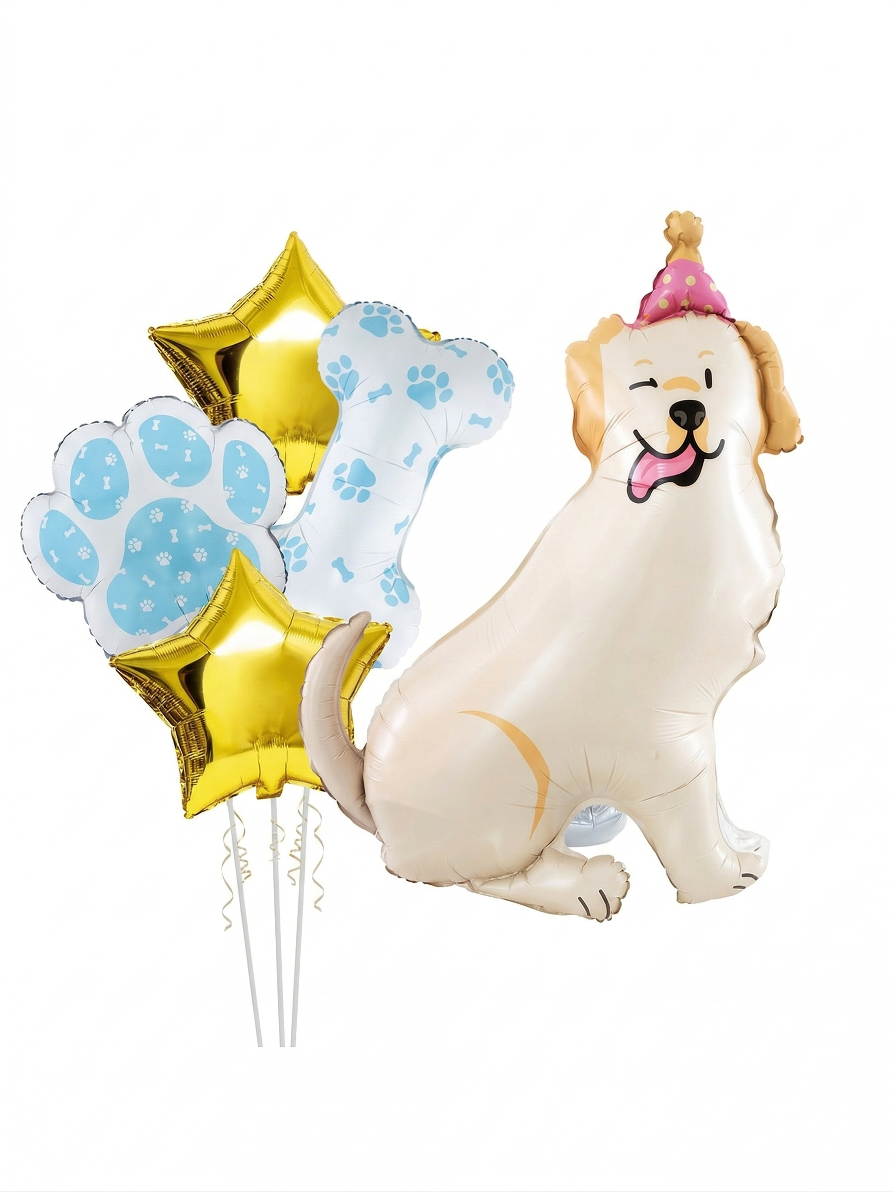 Set Globos Feliz Cumple Huellitas