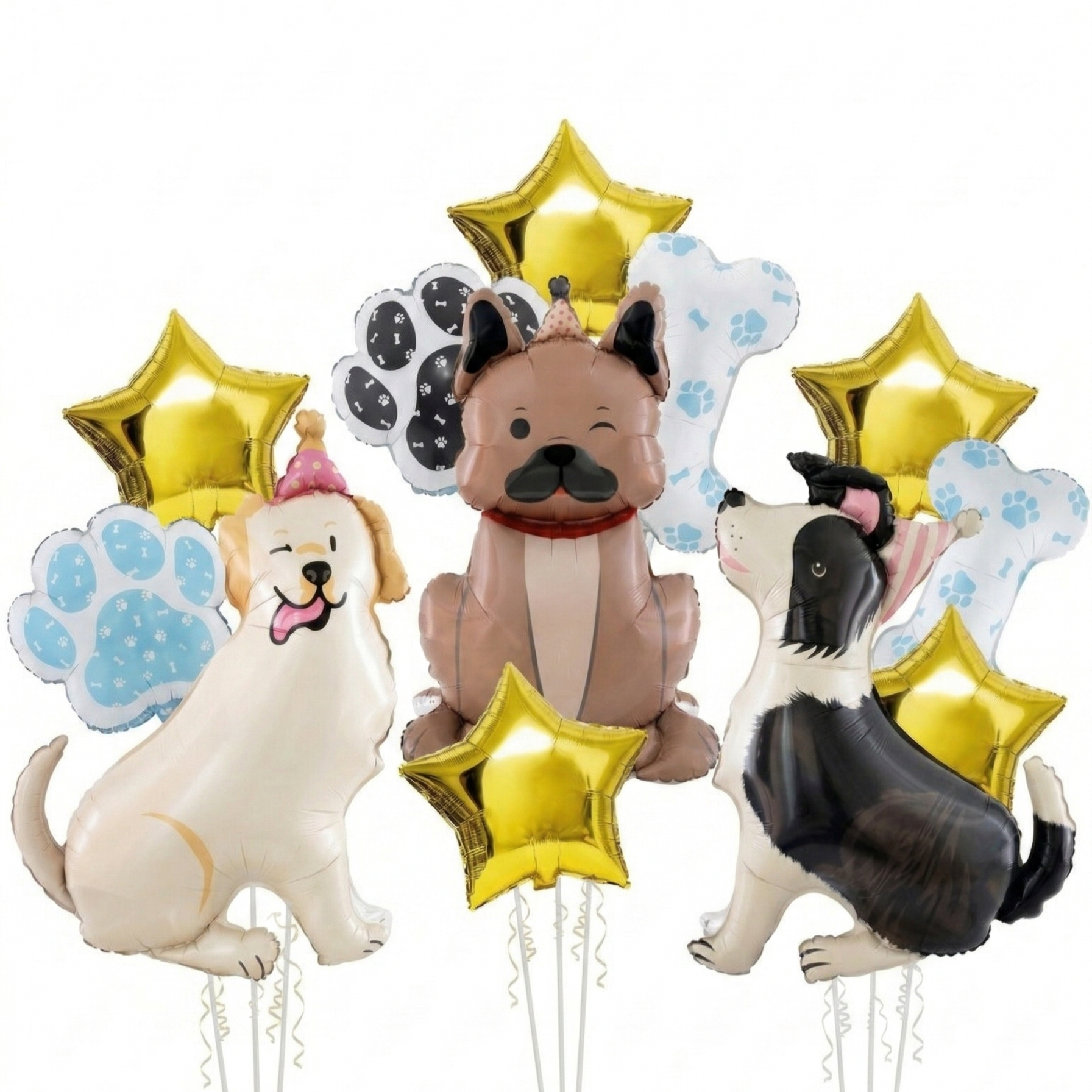 Set Globos Feliz Cumple Huellitas