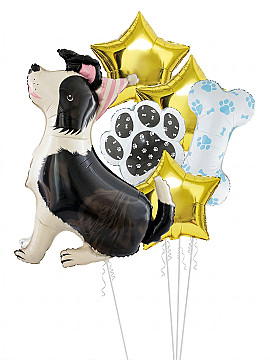 Set Globos Feliz Cumple Huellitas - 3