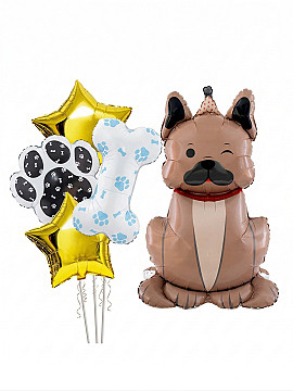 Set Globos Feliz Cumple Huellitas - 4