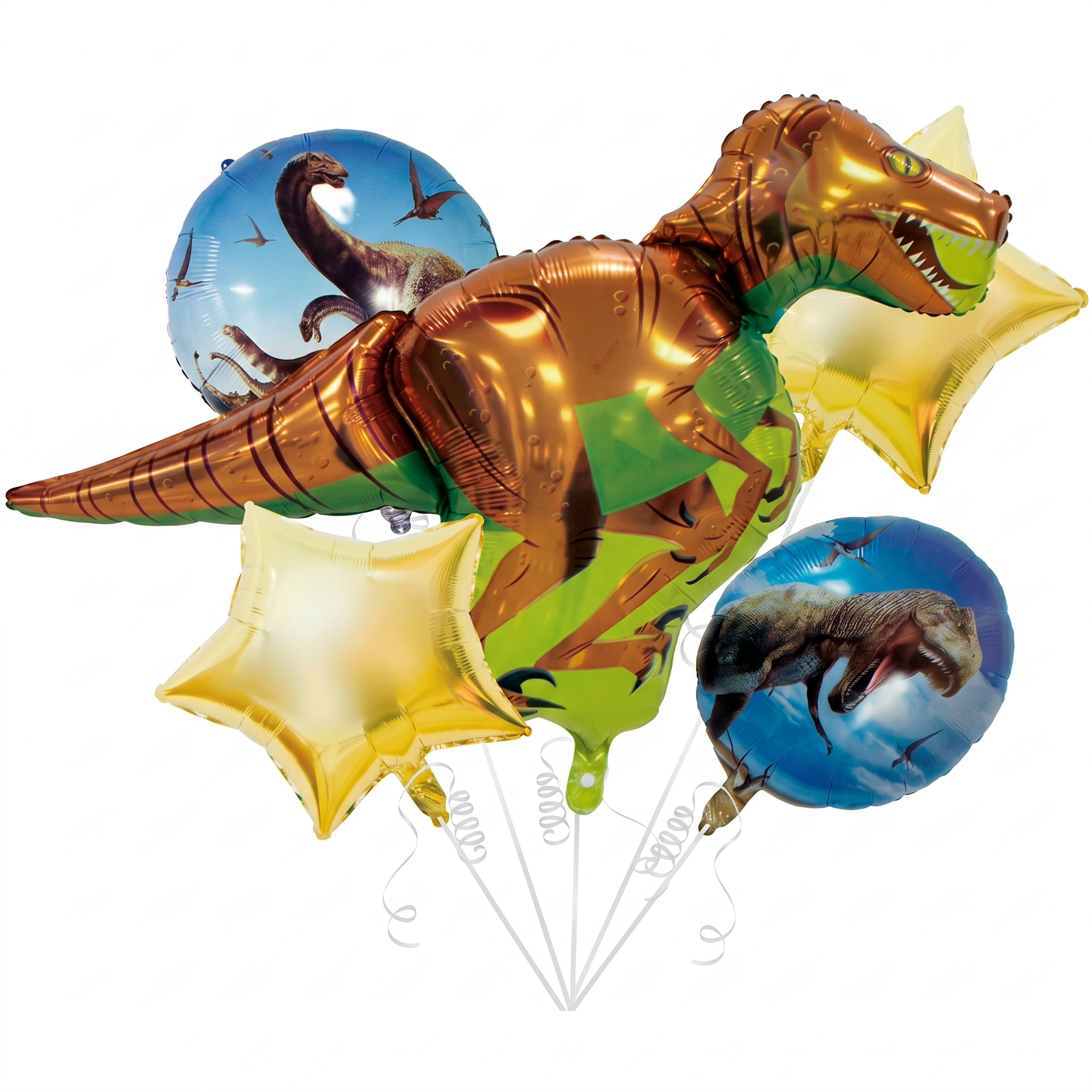 Set Globos Dinosaurios Metalizados