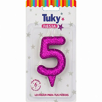 Vela Tubular Full Gibre Fucsia Nº 5. - 1