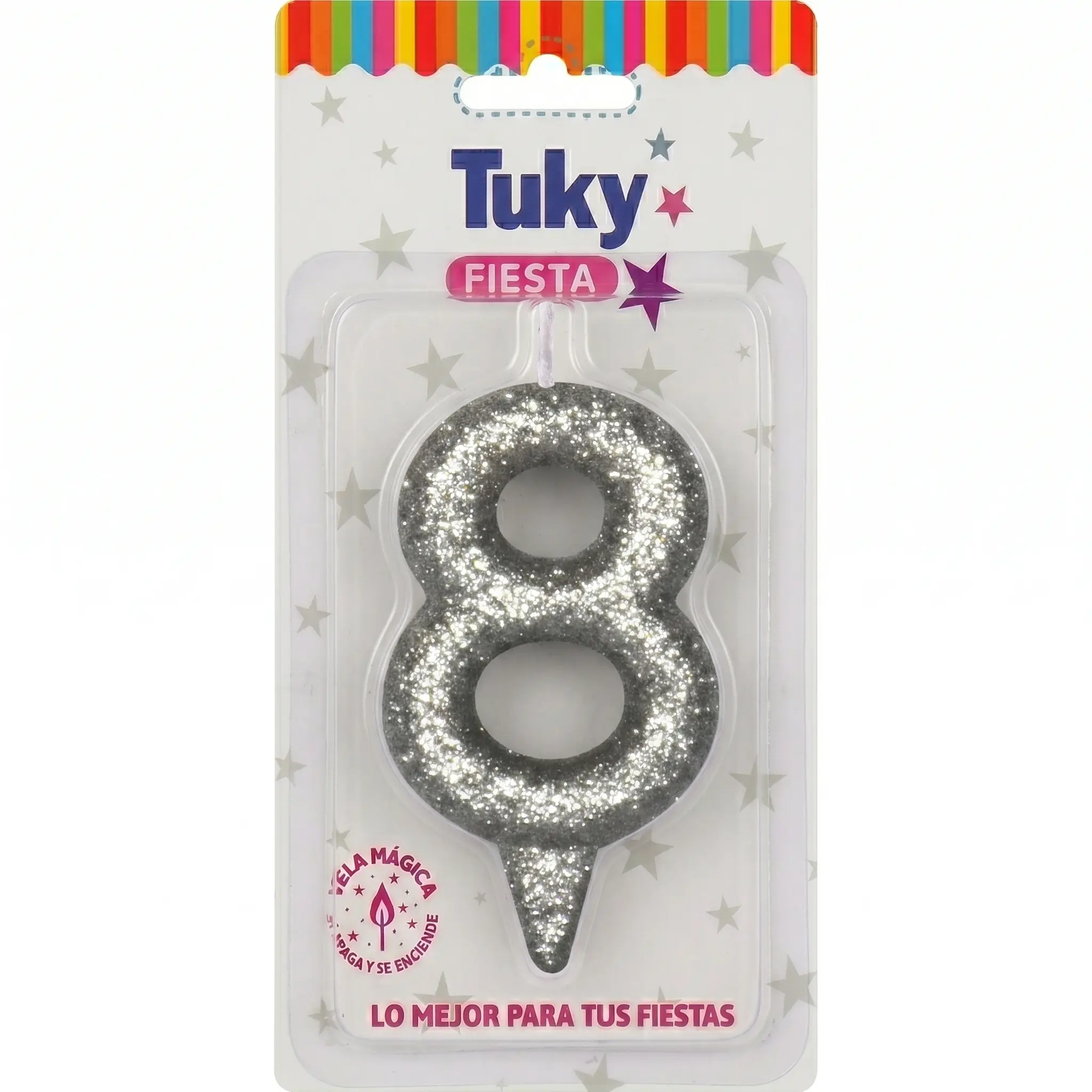 Vela Tubular Full Gibre Plata  Nº 8.