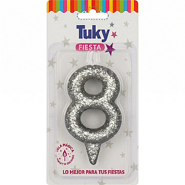 Vela Tubular Full Gibre Plata  Nº 8. - 1