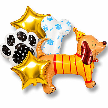 Set Globos Feliz Cumple Huellitas - 6
