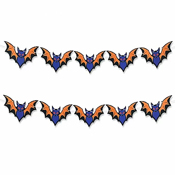 Banderin de Cartulina Halloween Murcielago 2 Mts. - 1